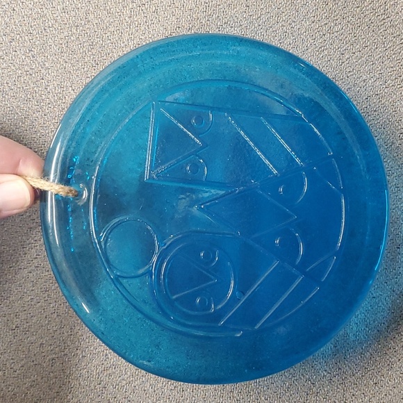 ⭐️ Blenko Owl Family Suncatcher 6" Blue 2024 - Picture 2 of 11